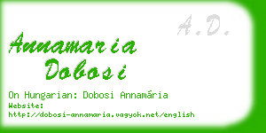 annamaria dobosi business card